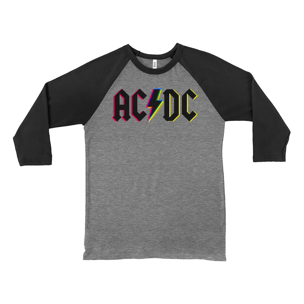 3/4 Sleeve Baseball Tee | Neon Glitch Logo Shirt (Equineop Exclusive)