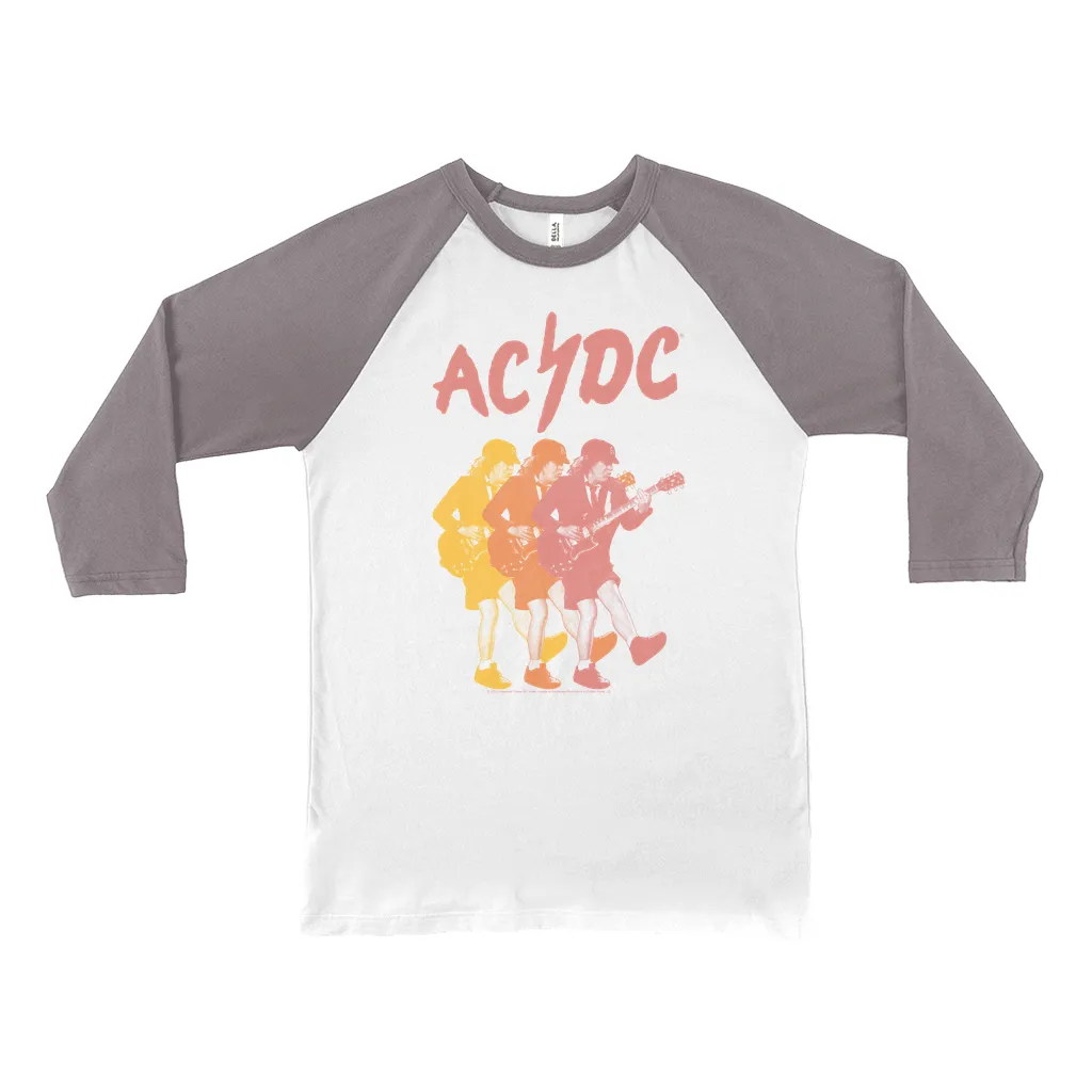 3/4 Sleeve Baseball Tee | Angus Young Pastel Design Shirt (Equineop Exclusive)