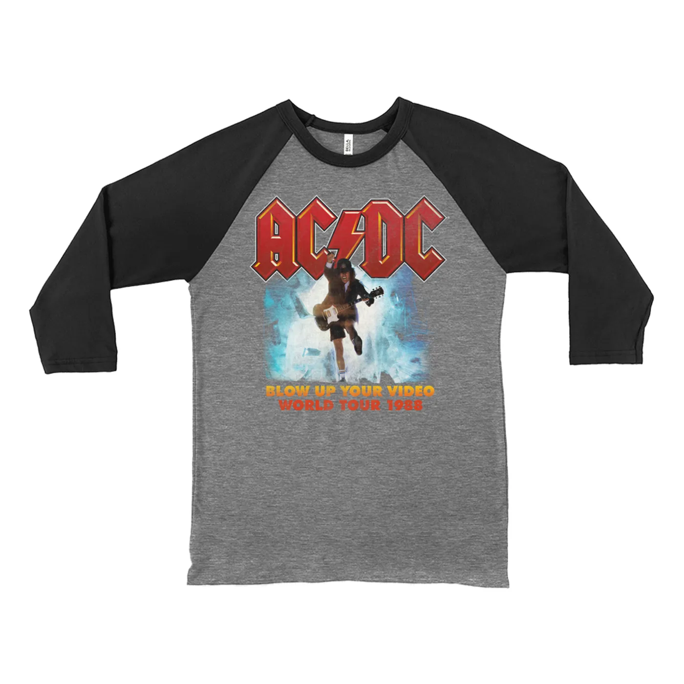 AC/DC 3/4 Sleeve Baseball Tee | Blow Up Your Video Album Art ACDC Shirt