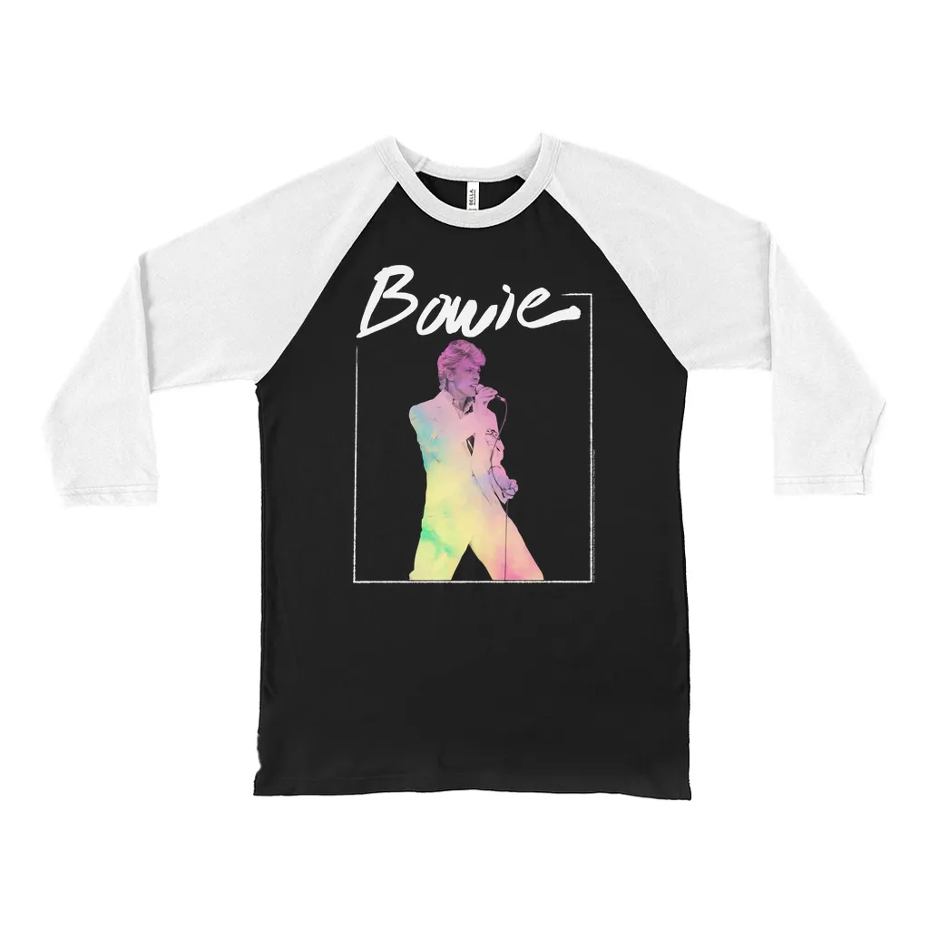 3/4 Sleeve Baseball Tee | Bowie 1983 Concert In Pastels Shirt (Equineop Exclusive)