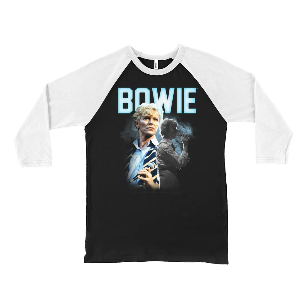 3/4 Sleeve Baseball Tee | Bowie 1983 Concert Imagery Shirt