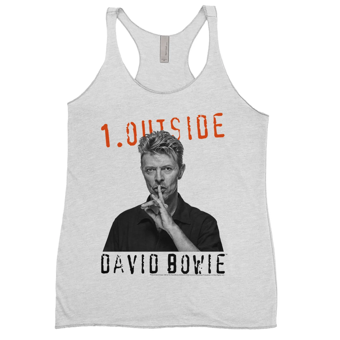 David Bowie Ladies' Tank Top | Bowie Black And White Photo With Stars David Bowie Shirt