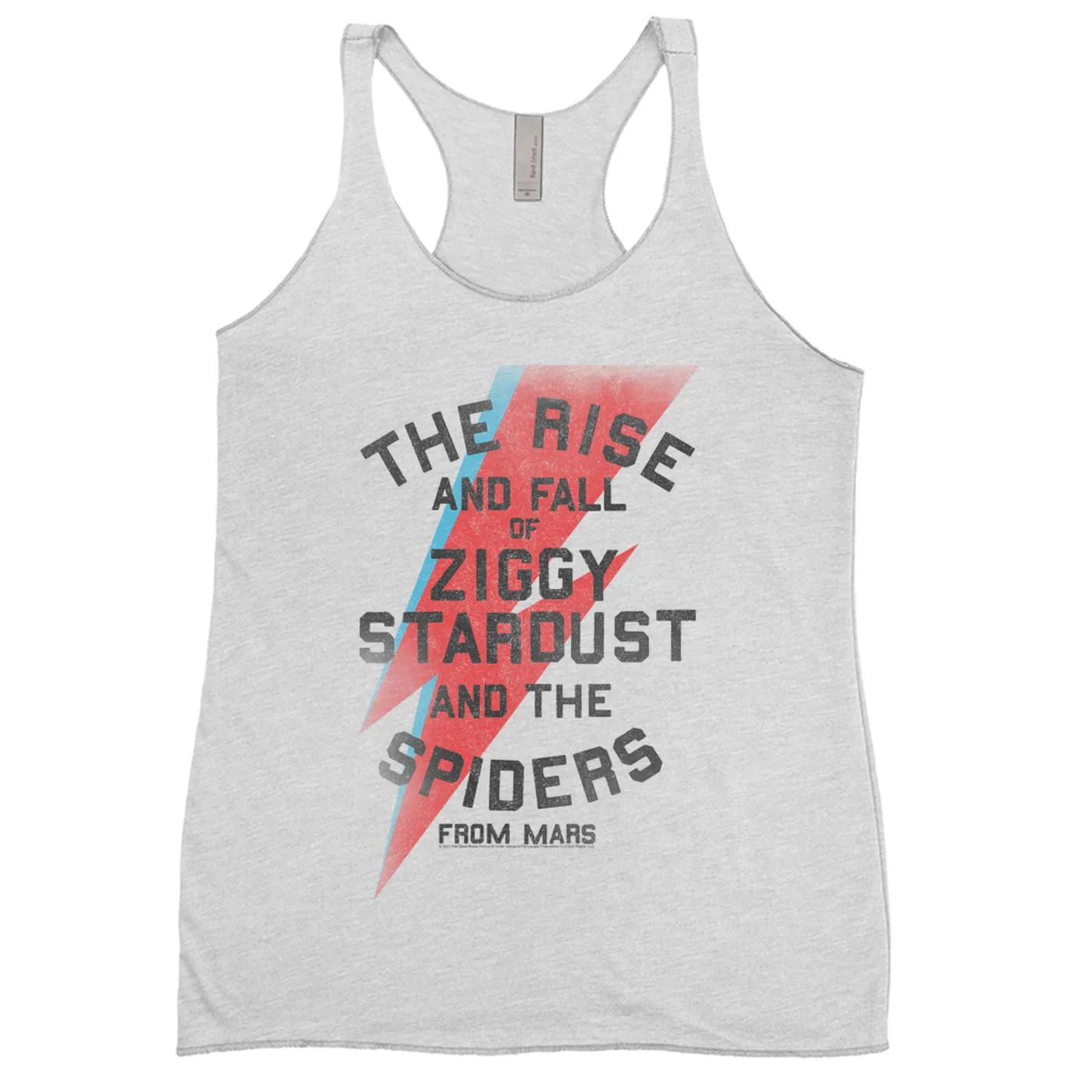 David Bowie Ladies' Tank Top | The Rise And Fall Of Ziggy Stardust And The Spiders From Mars Lightning Bolt Distressed David Bowie Shirt (Merchbar Exclusive)