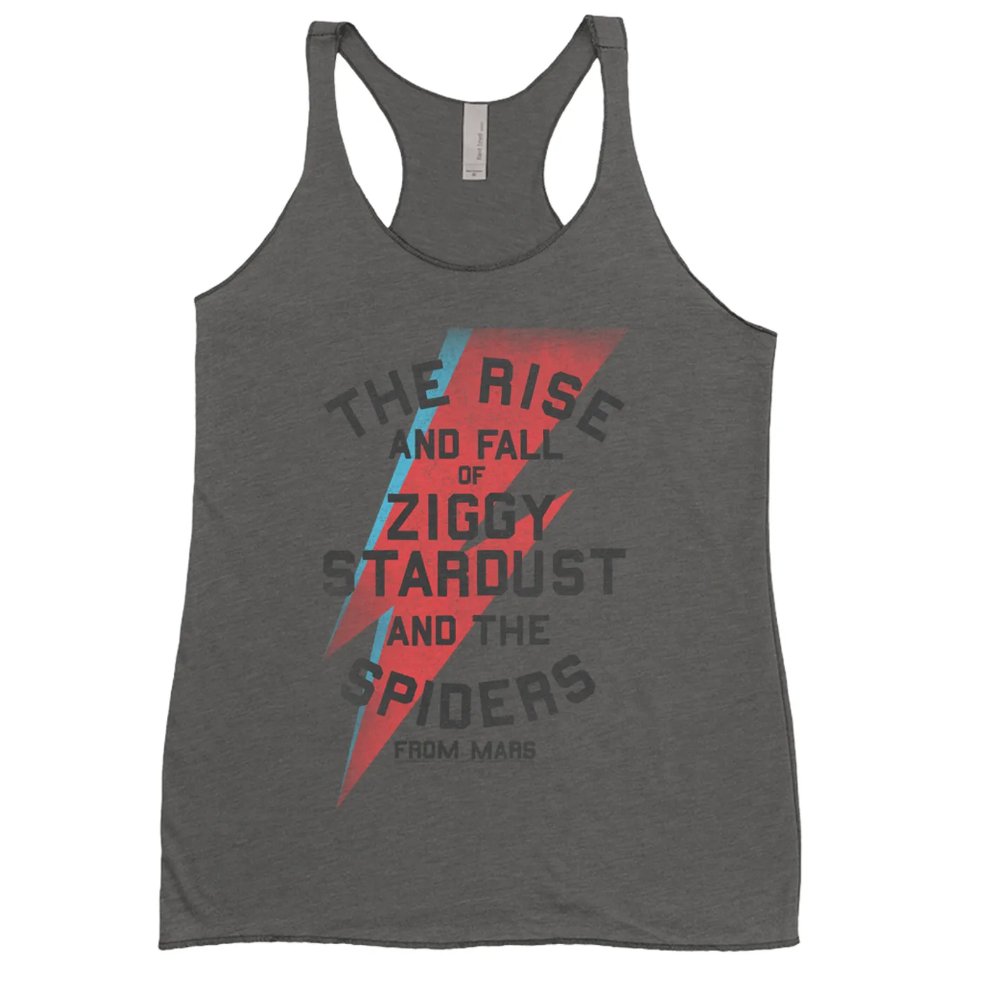 David Bowie Ladies' Tank Top | The Rise And Fall Of Ziggy Stardust And The Spiders From Mars Lightning Bolt Distressed David Bowie Shirt (Merchbar Exclusive)