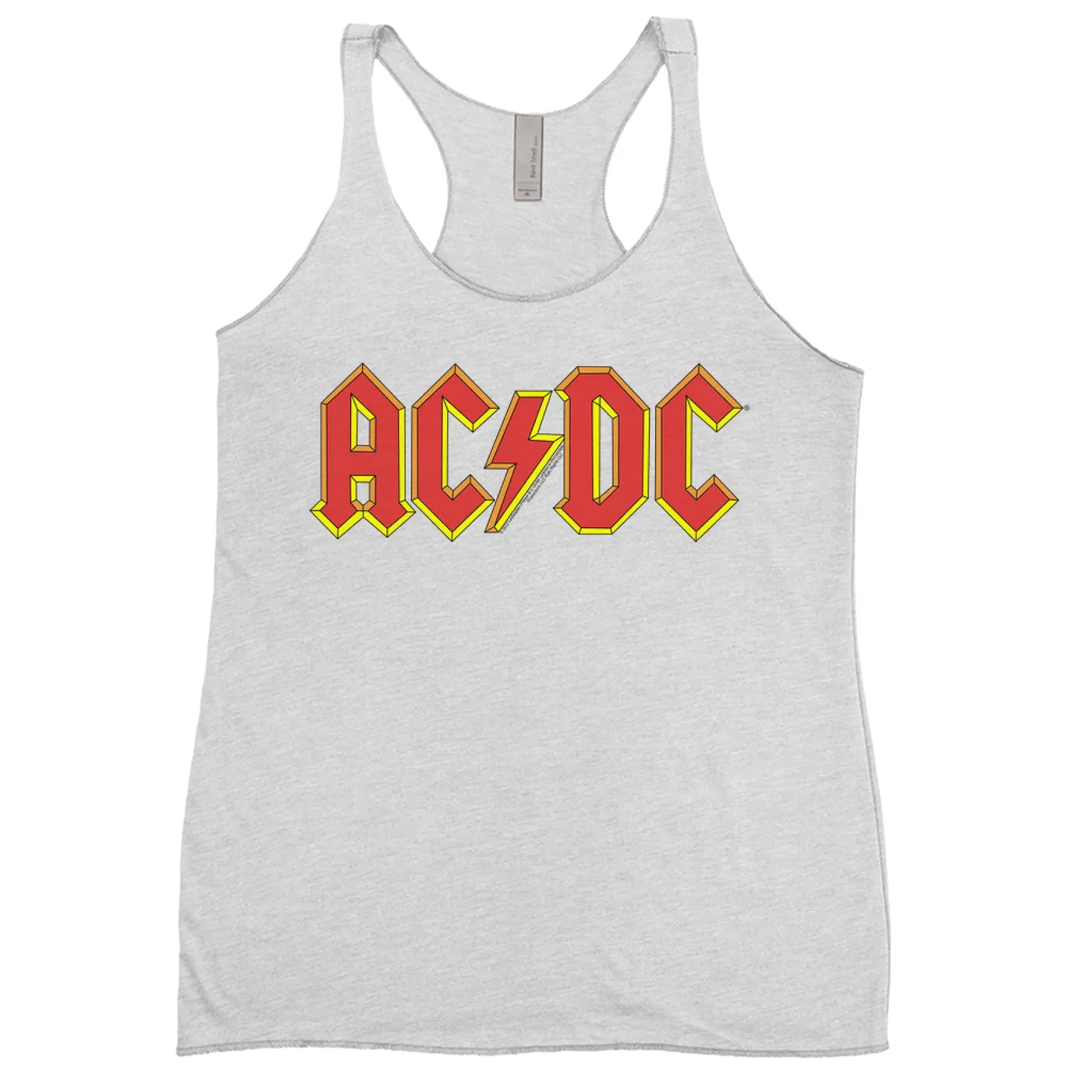 AC/DC Ladies' Tank Top | Classic Red Yellow Logo ACDC Shirt