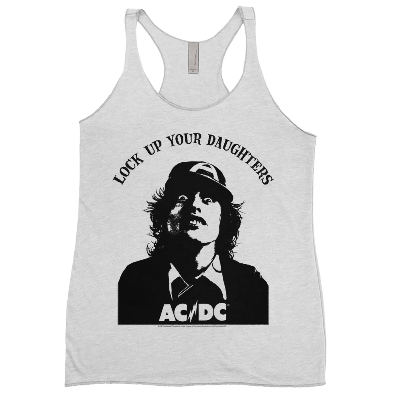 AC/DC Ladies' Tank Top | Lock Up Your Daughters Featuring Angus Young Design ACDC Shirt