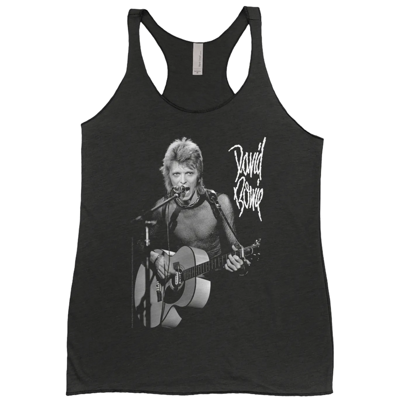 David Bowie Ladies' Tank Top | Mick Rock Photo In Concert David Bowie Shirt