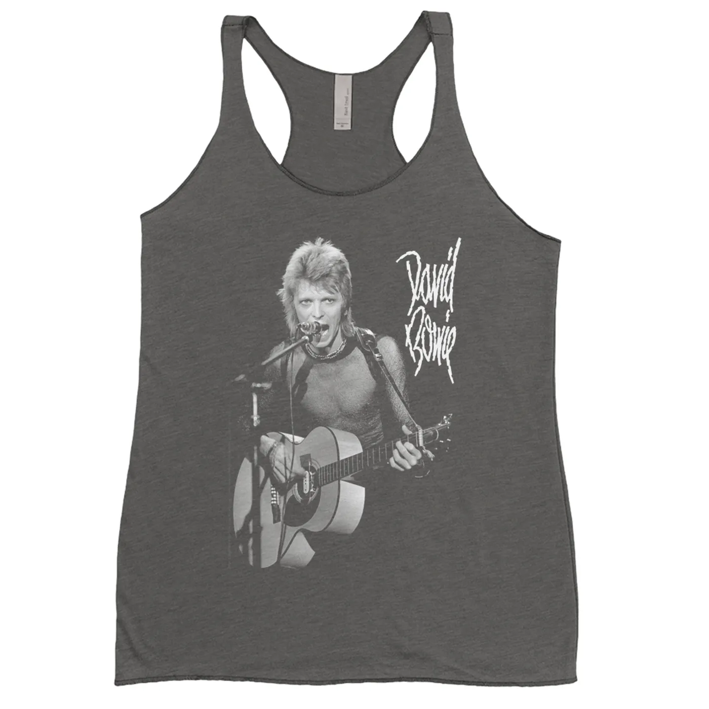 David Bowie Ladies' Tank Top | Mick Rock Photo In Concert David Bowie Shirt