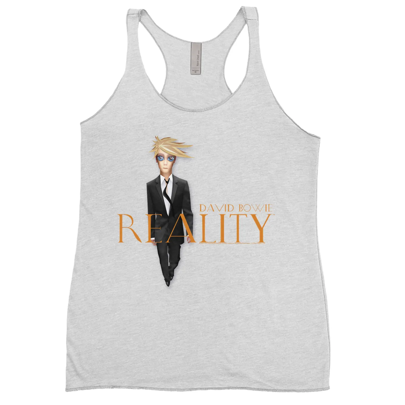 David Bowie Ladies' Tank Top | Reality Album Caricature Design David Bowie Shirt