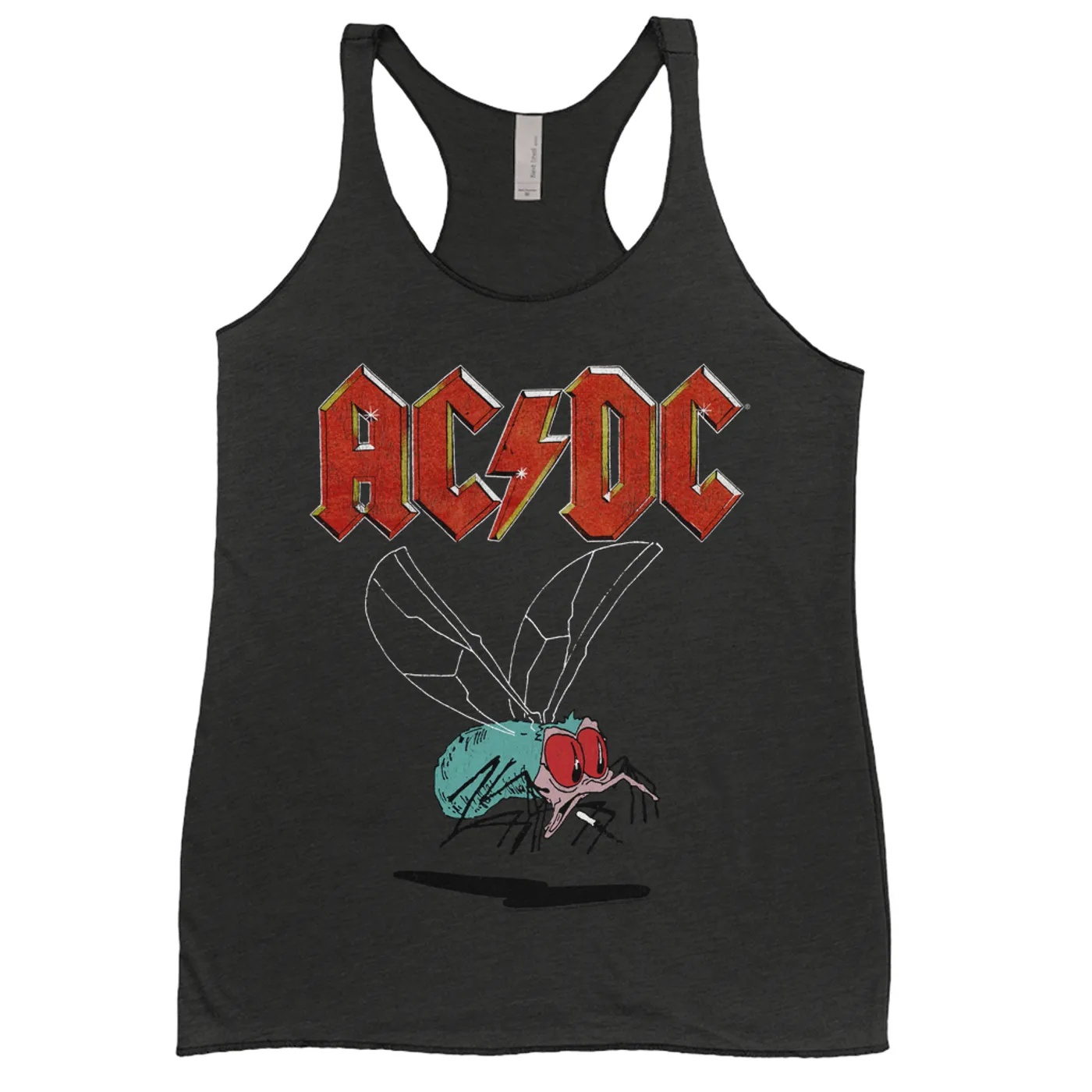 AC/DC Ladies' Tank Top | Fly On The Wall Tour Design Distressed ACDC Shirt