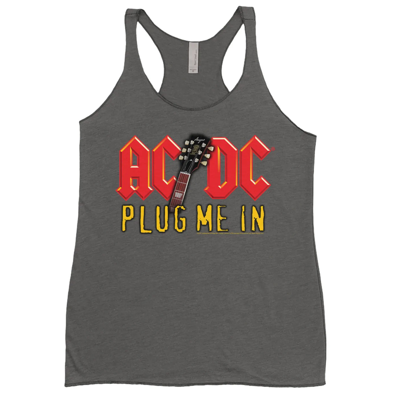 AC/DC Ladies' Tank Top | Plug Me In With Logo Image ACDC Shirt
