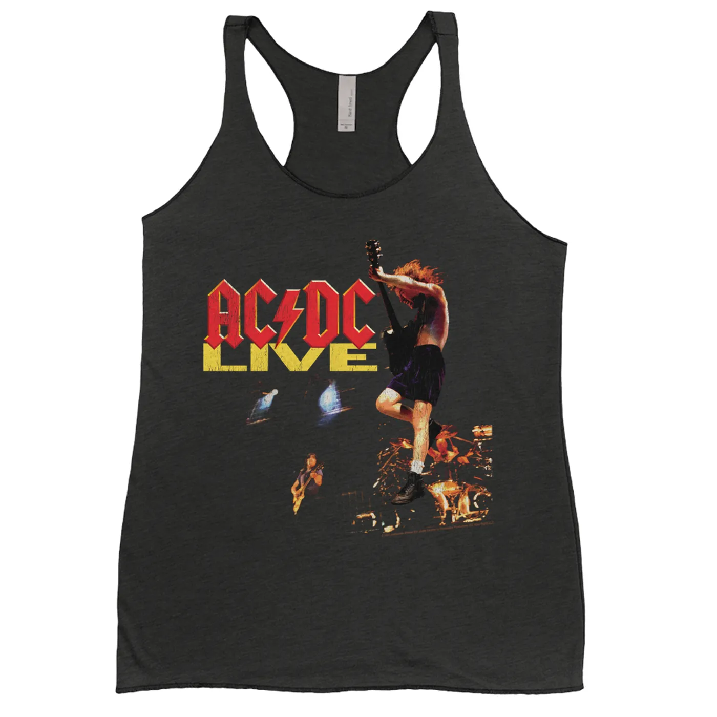ACDC Ladies' Tank Top | AC/DC Live On Stage Design Distressed ACDC Shirt