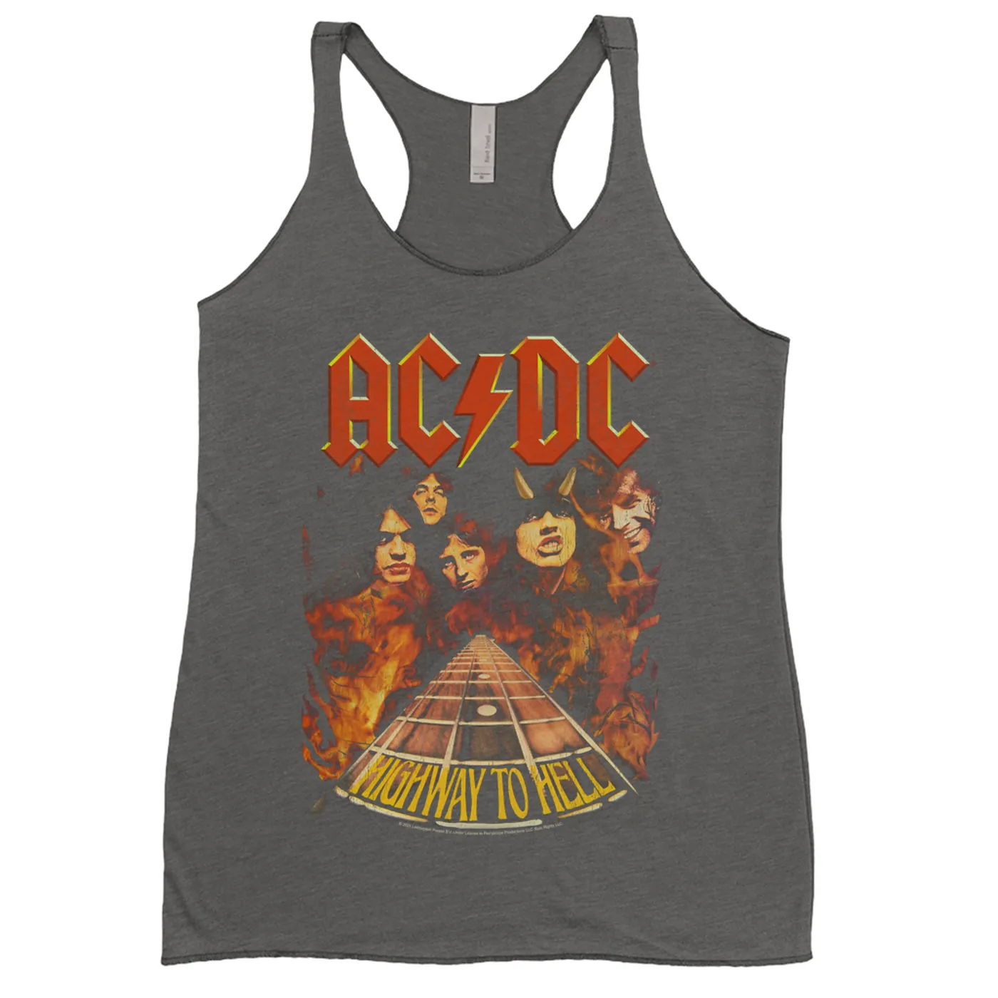 AC/DC Ladies' Tank Top | Highway To Hell In Flames ACDC Shirt