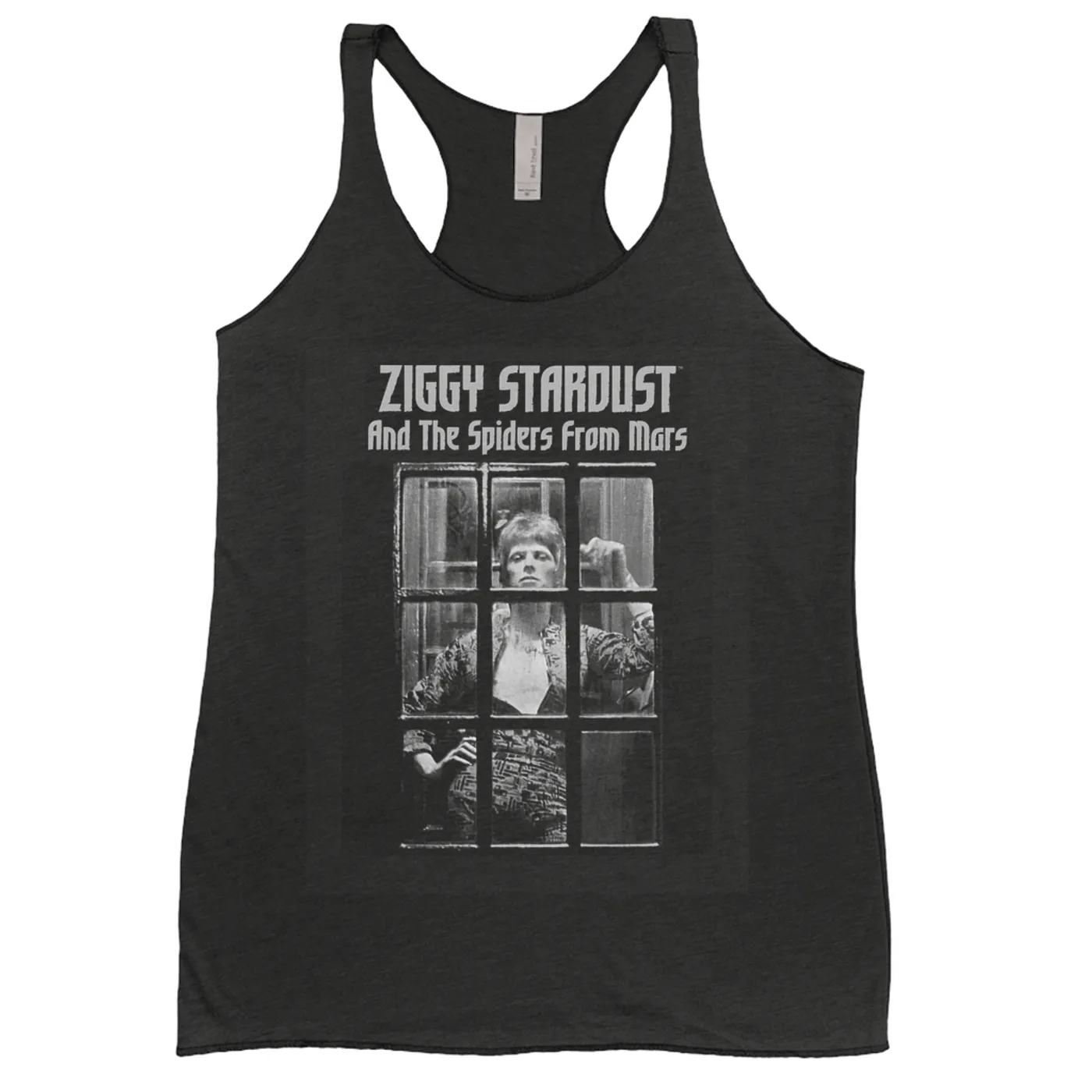 David Bowie Ladies' Tank Top | Ziggy Stardust And The Spiders From Mars Design White David Bowie Shirt