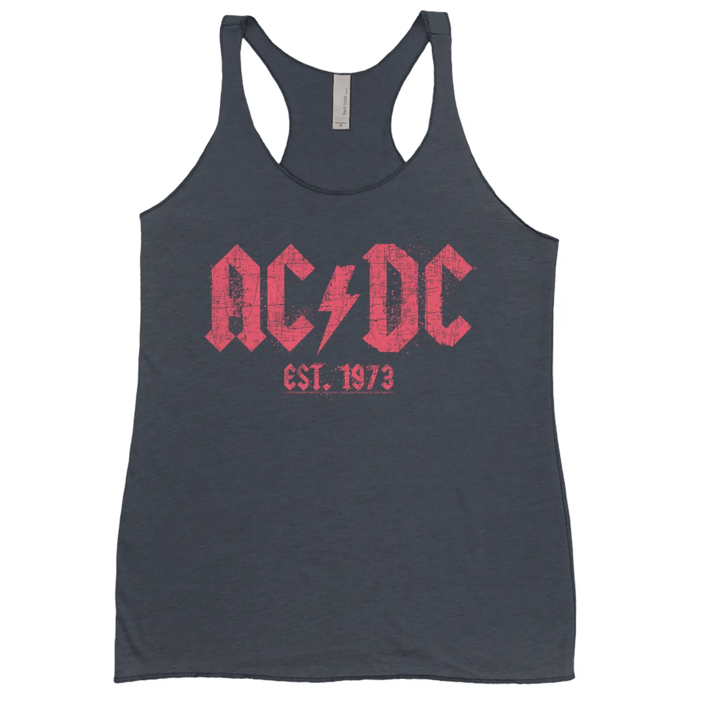 ACDC Ladies' Tank Top | AC/DC Est. 1973 Red Design Distressed ACDC Shirt (Merchbar Exclusive)
