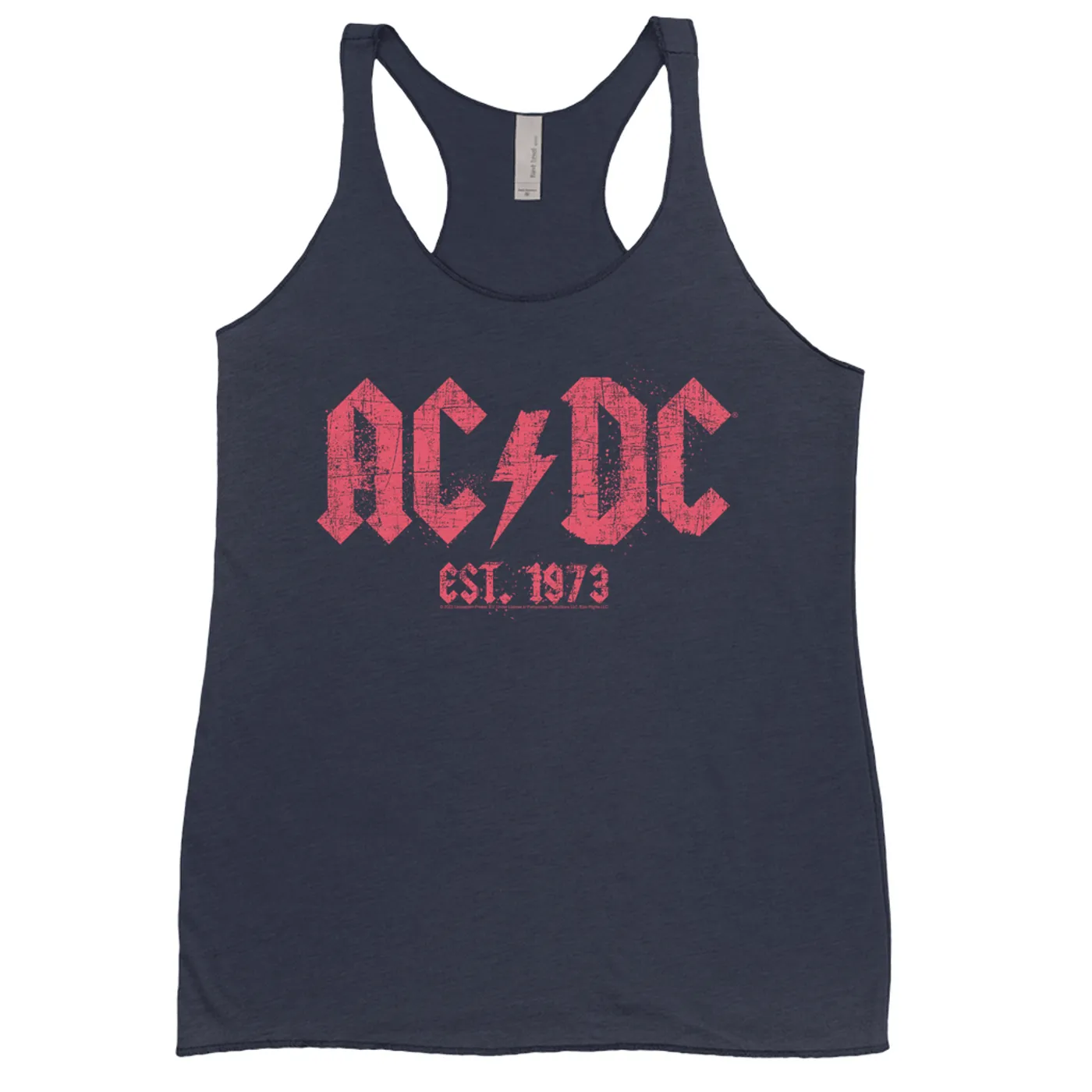 ACDC Ladies' Tank Top | AC/DC Est. 1973 Red Design Distressed ACDC Shirt (Merchbar Exclusive)