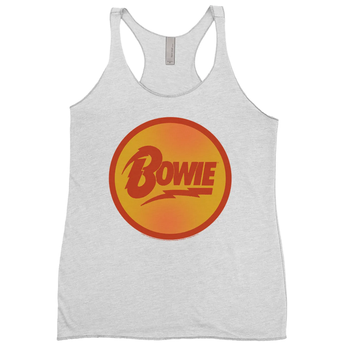 David Bowie Ladies' Tank Top | Bowie Orange And Red Circle Logo David Bowie Shirt