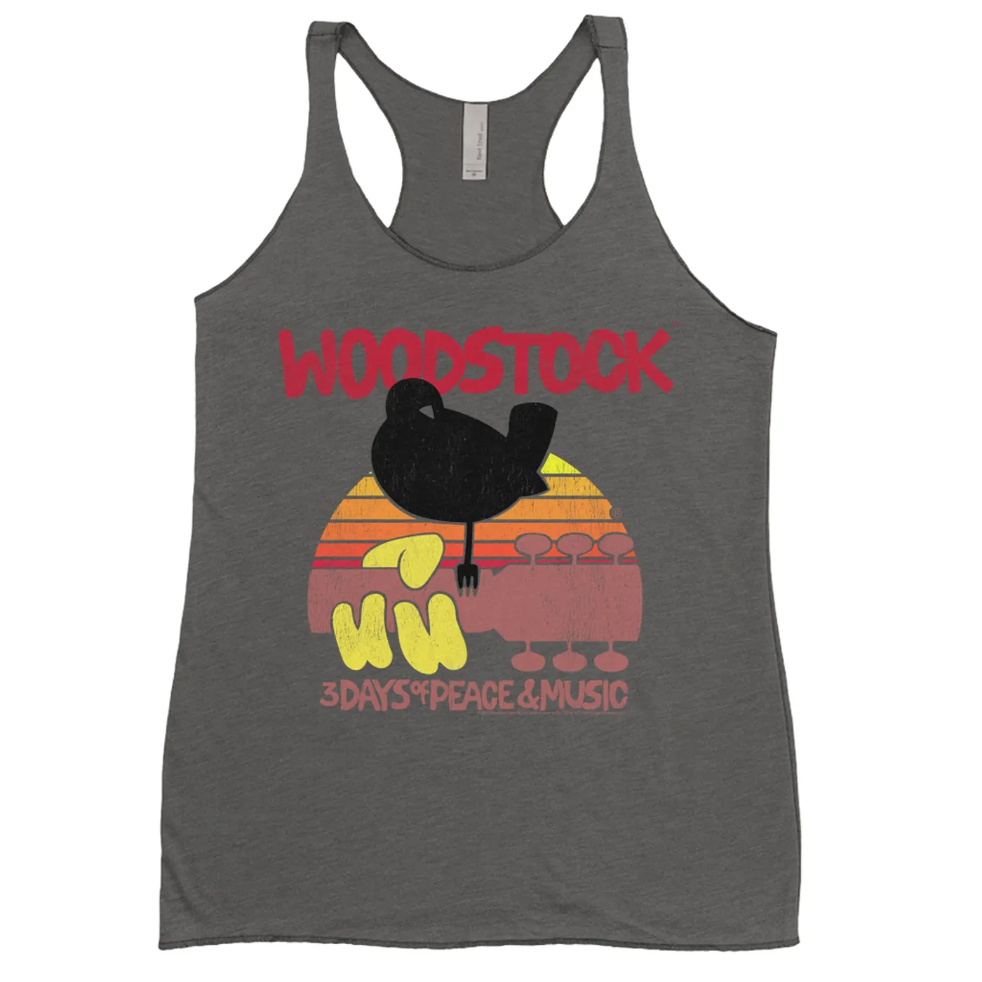 Woodstock Ladies' Tank Top | Bird And Guitar Woodstock Sunset Woodstock Shirt