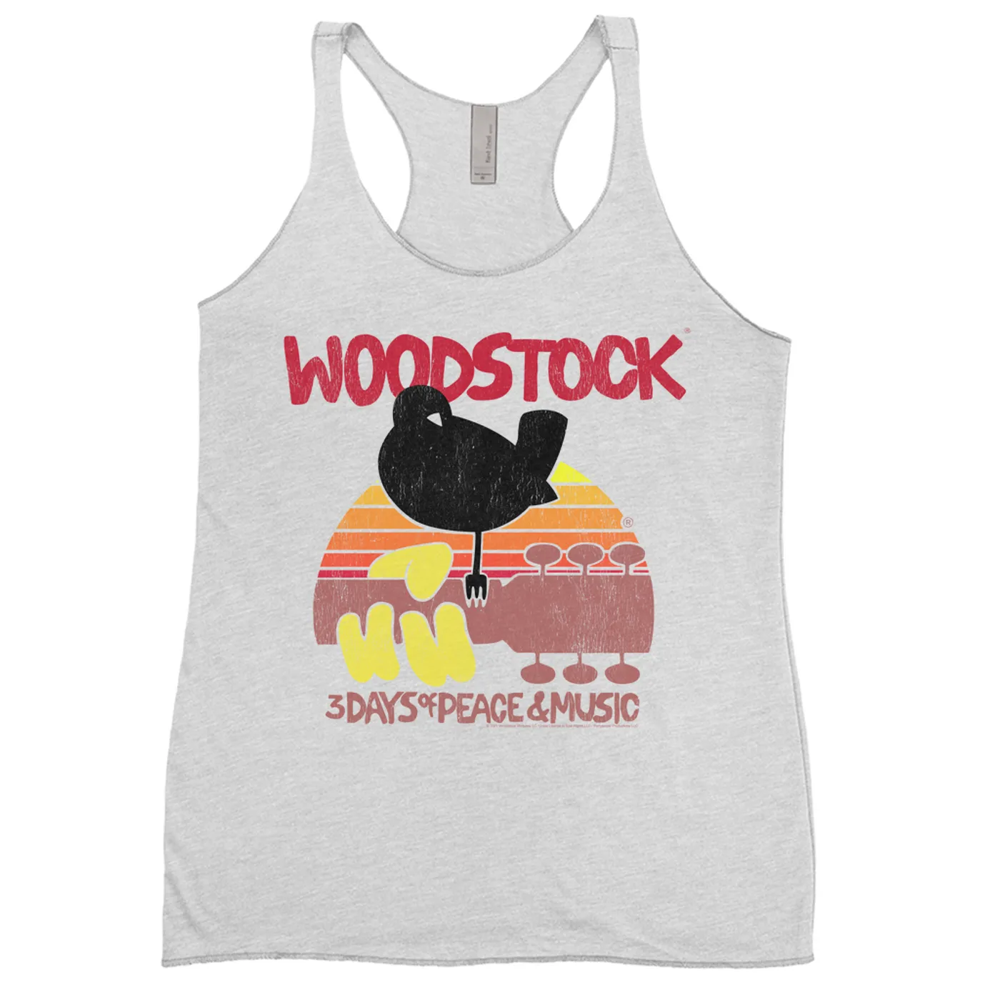 Woodstock Ladies' Tank Top | Bird And Guitar Woodstock Sunset Woodstock Shirt