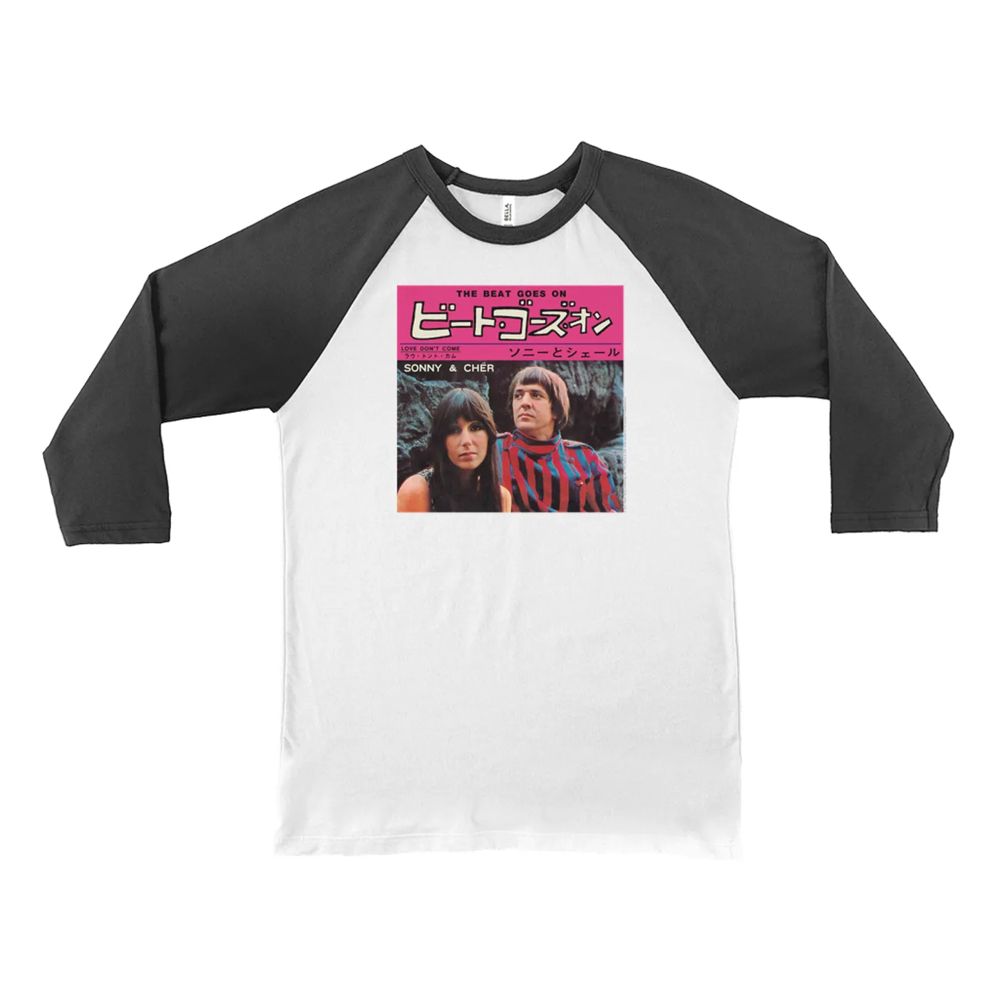 Sonny & Cher 3/4 Sleeve Baseball Tee | The Beat Goes On Japan Album Sonny and Cher Shirt