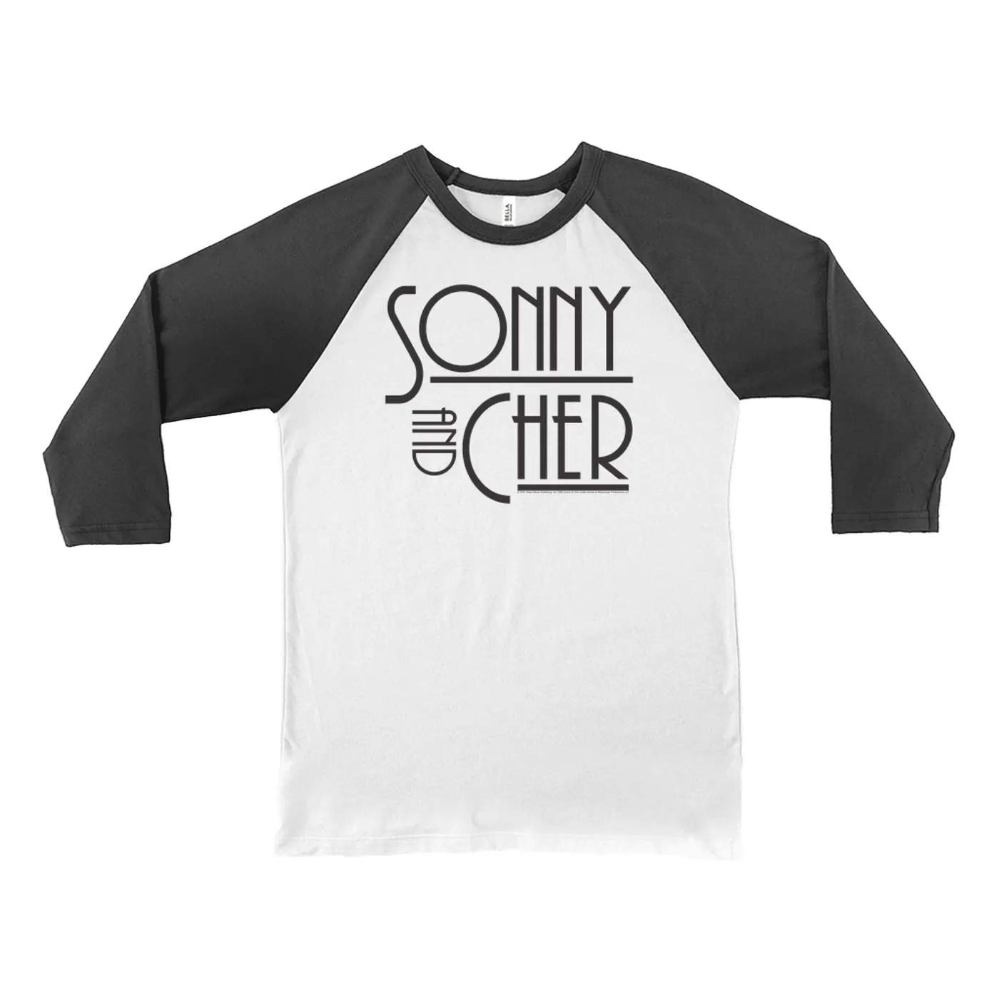 Sonny & Cher 3/4 Sleeve Baseball Tee | Mod TV Show Logo Sonny and Cher Shirt