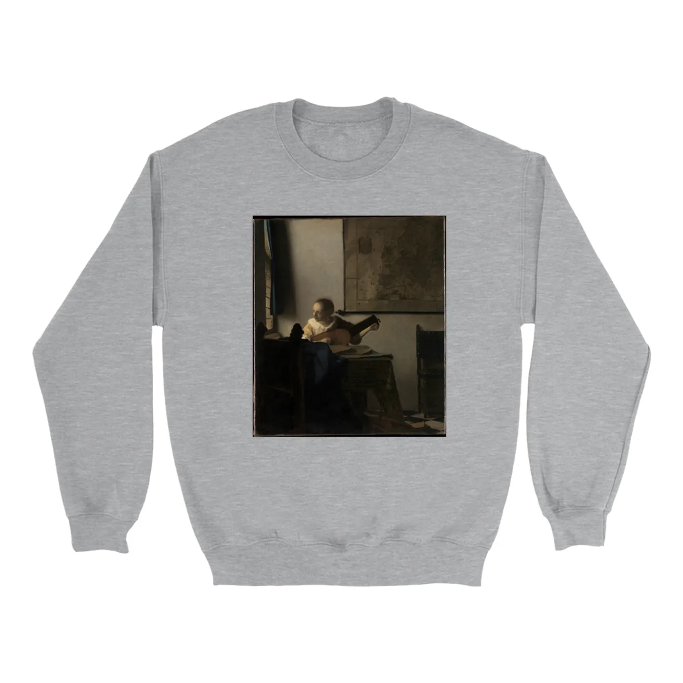 Merchbar Museum Series Sweatshirt | Young Woman with a Lute Merchbar Museum Series Sweatshirt
