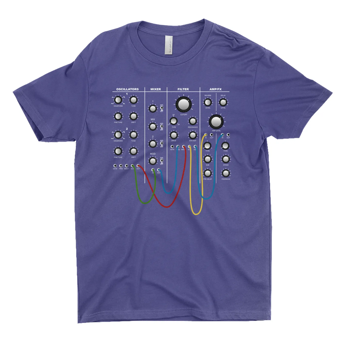 Merchbar Music Life T-Shirt | Modular Synth Chest Panel Merchbar Music Life Shirt