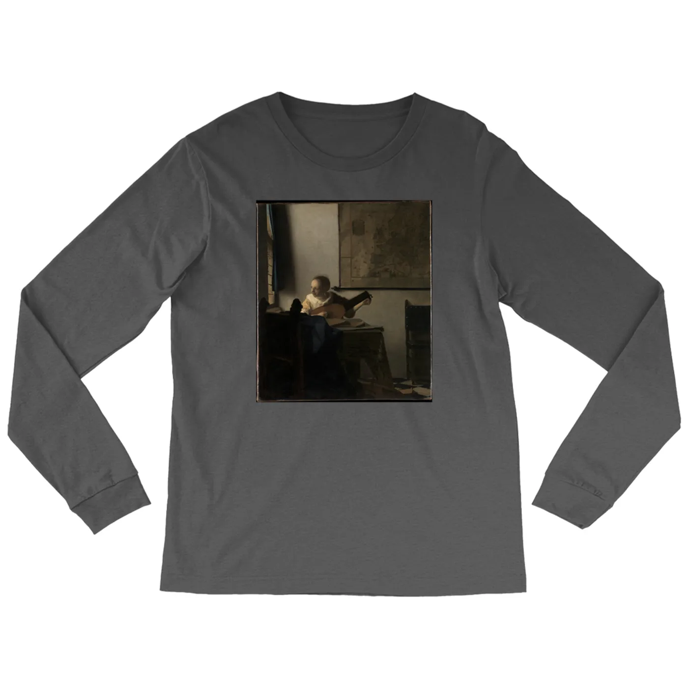 Merchbar Museum Series Long Sleeve Shirt | Young Woman with a Lute Merchbar Museum Series Shirt