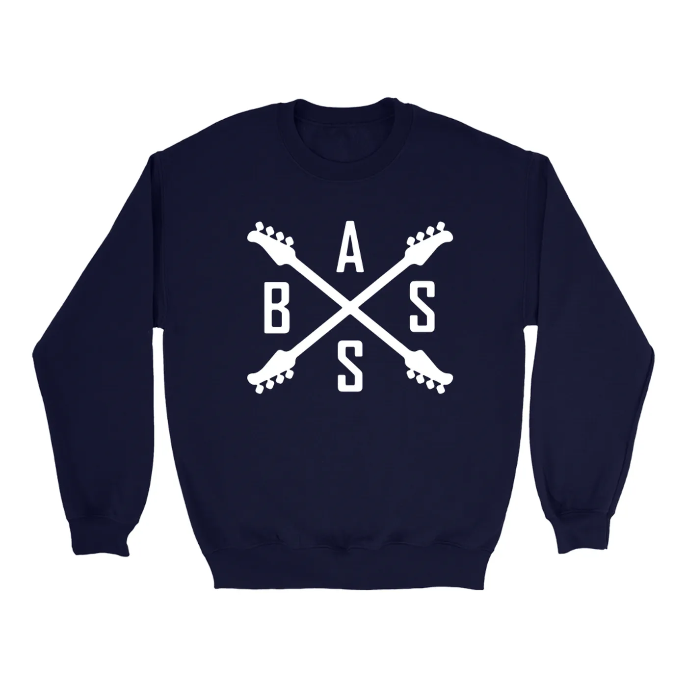 Merchbar Music Life Sweatshirt | Bass Player Emblem Merchbar Music Life Sweatshirt