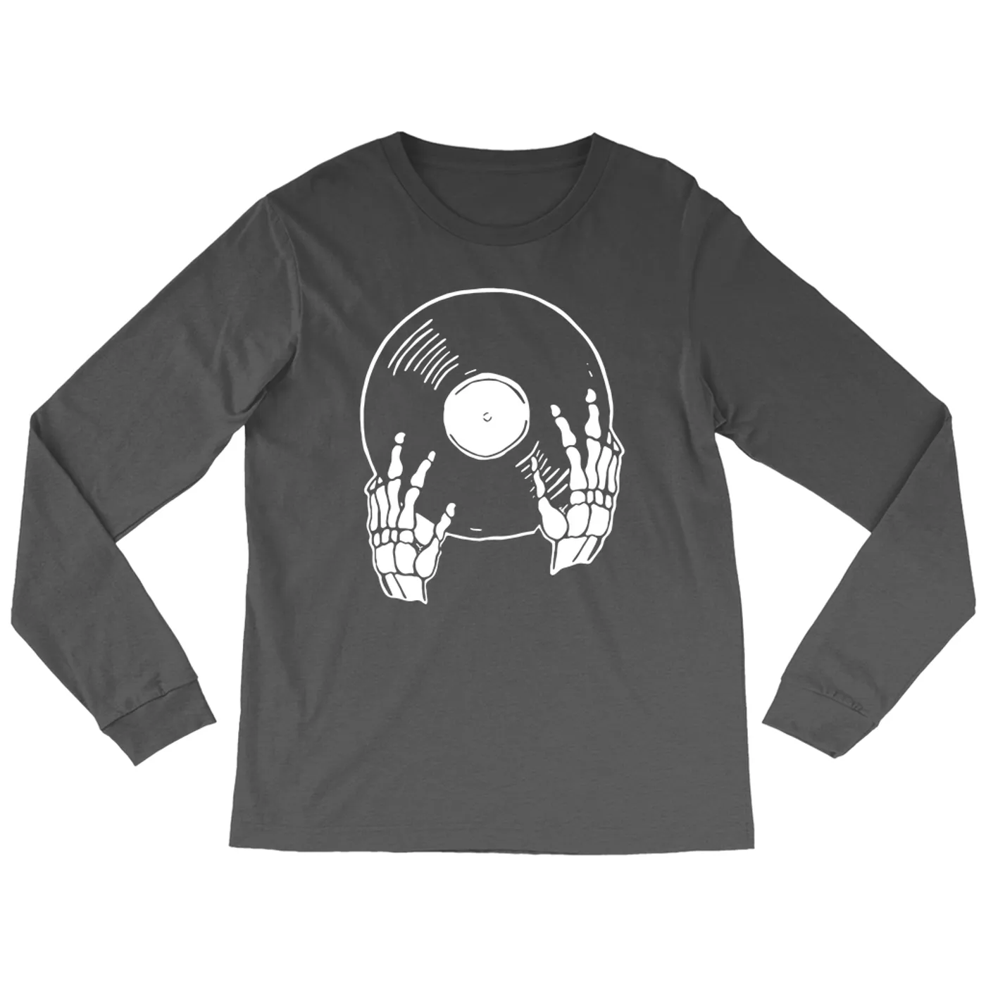Merchbar Music Life Long Sleeve Shirt | Skeletons Spin Vinyl Too Merchbar Music Life Shirt