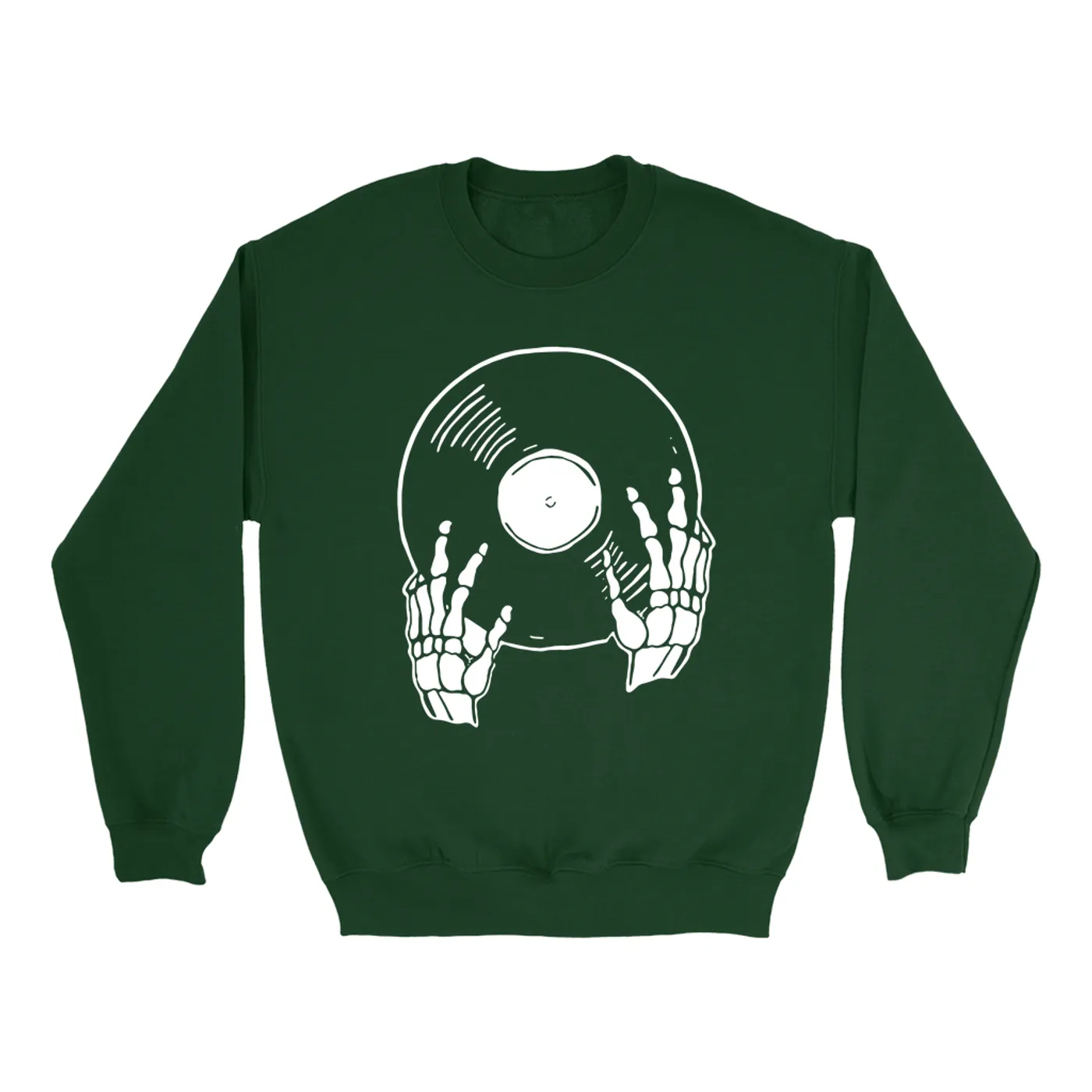 Merchbar Music Life Sweatshirt | Skeletons Spin Vinyl Too Merchbar Music Life Sweatshirt