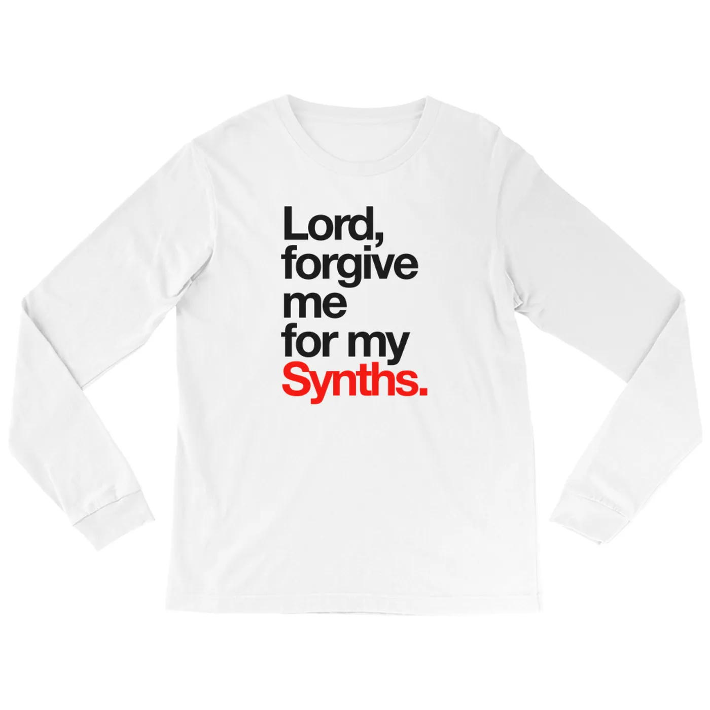 Merchbar Music Life Long Sleeve Shirt | Forgive Me For My Synths Merchbar Music Life Shirt