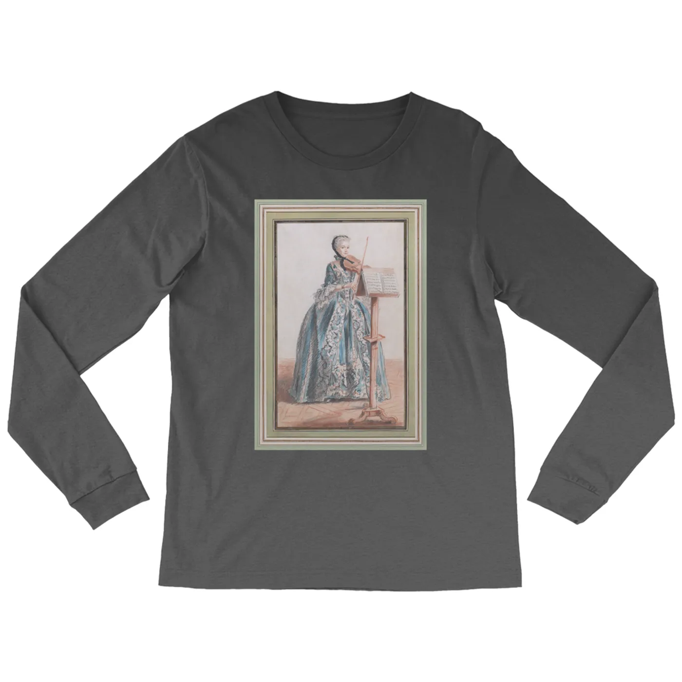 Merchbar Museum Series Long Sleeve Shirt | Woman Playing the Violin Merchbar Museum Series Shirt