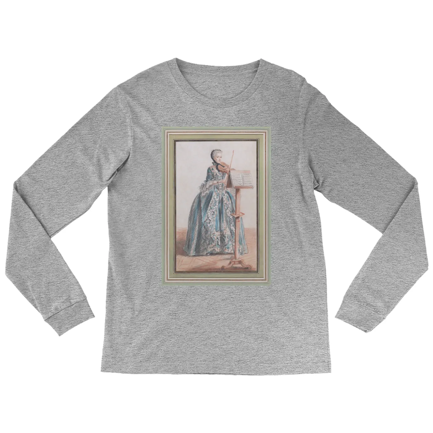 Merchbar Museum Series Long Sleeve Shirt | Woman Playing the Violin Merchbar Museum Series Shirt