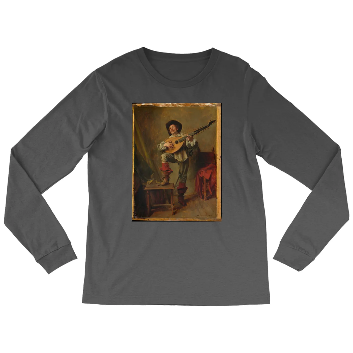 Merchbar Museum Series Long Sleeve Shirt | Soldier Playing the Theorbo Merchbar Museum Series Shirt