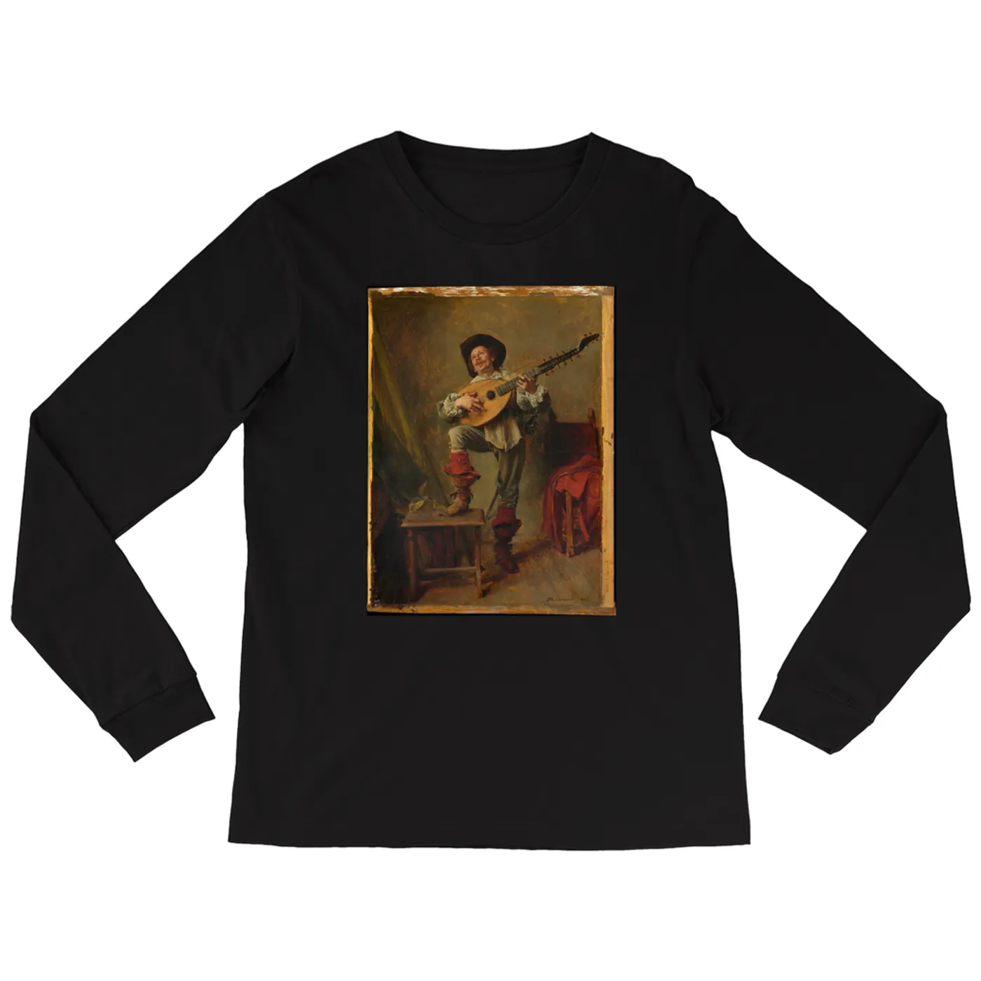 Merchbar Museum Series Long Sleeve Shirt | Soldier Playing the Theorbo Merchbar Museum Series Shirt