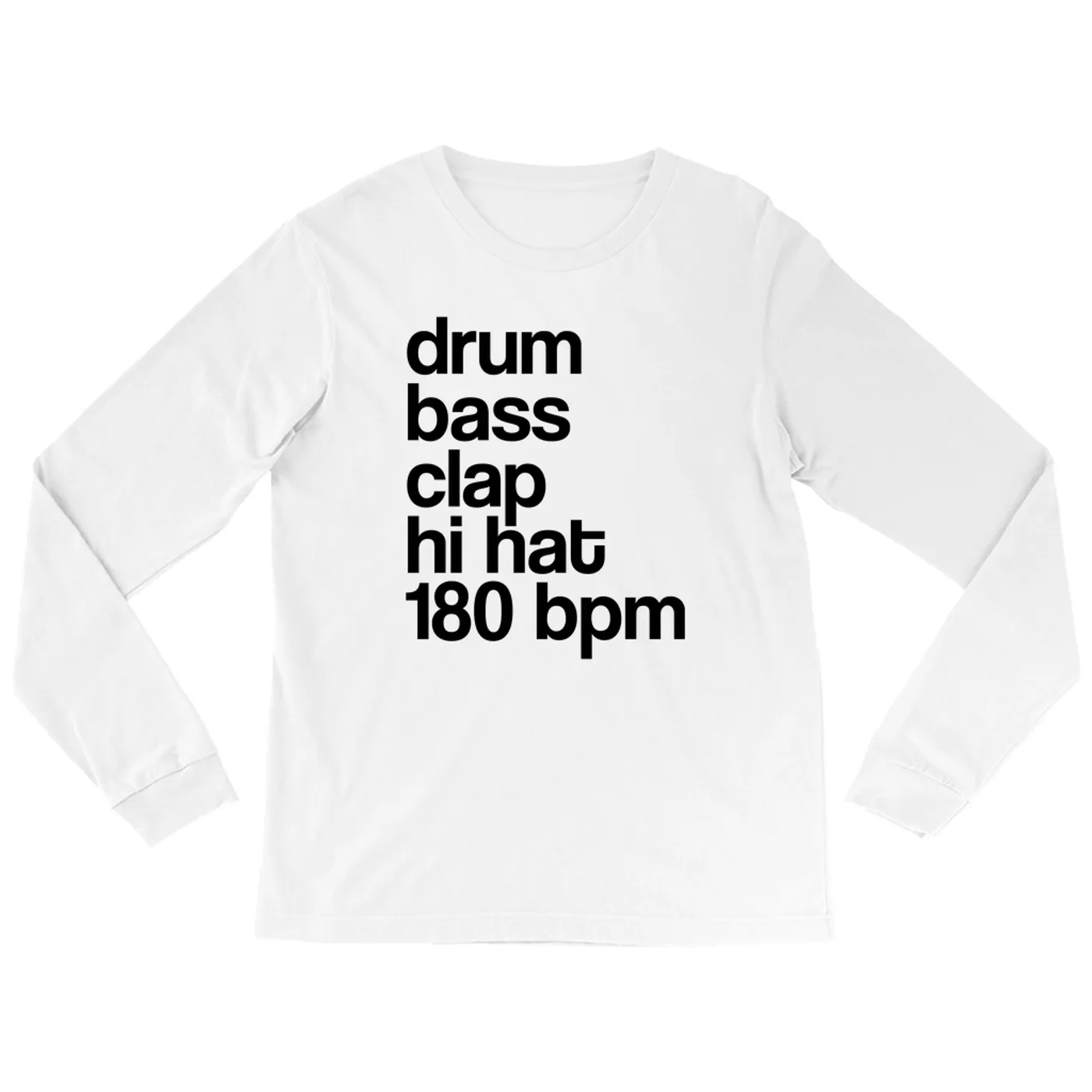 Merchbar Music Life Long Sleeve Shirt | Drum Bass Clap Merchbar Music Life Shirt