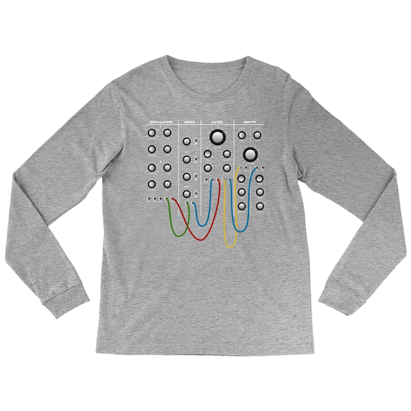 Merchbar Music Life Long Sleeve Shirt | Modular Synth Chest Panel Merchbar Music Life Shirt