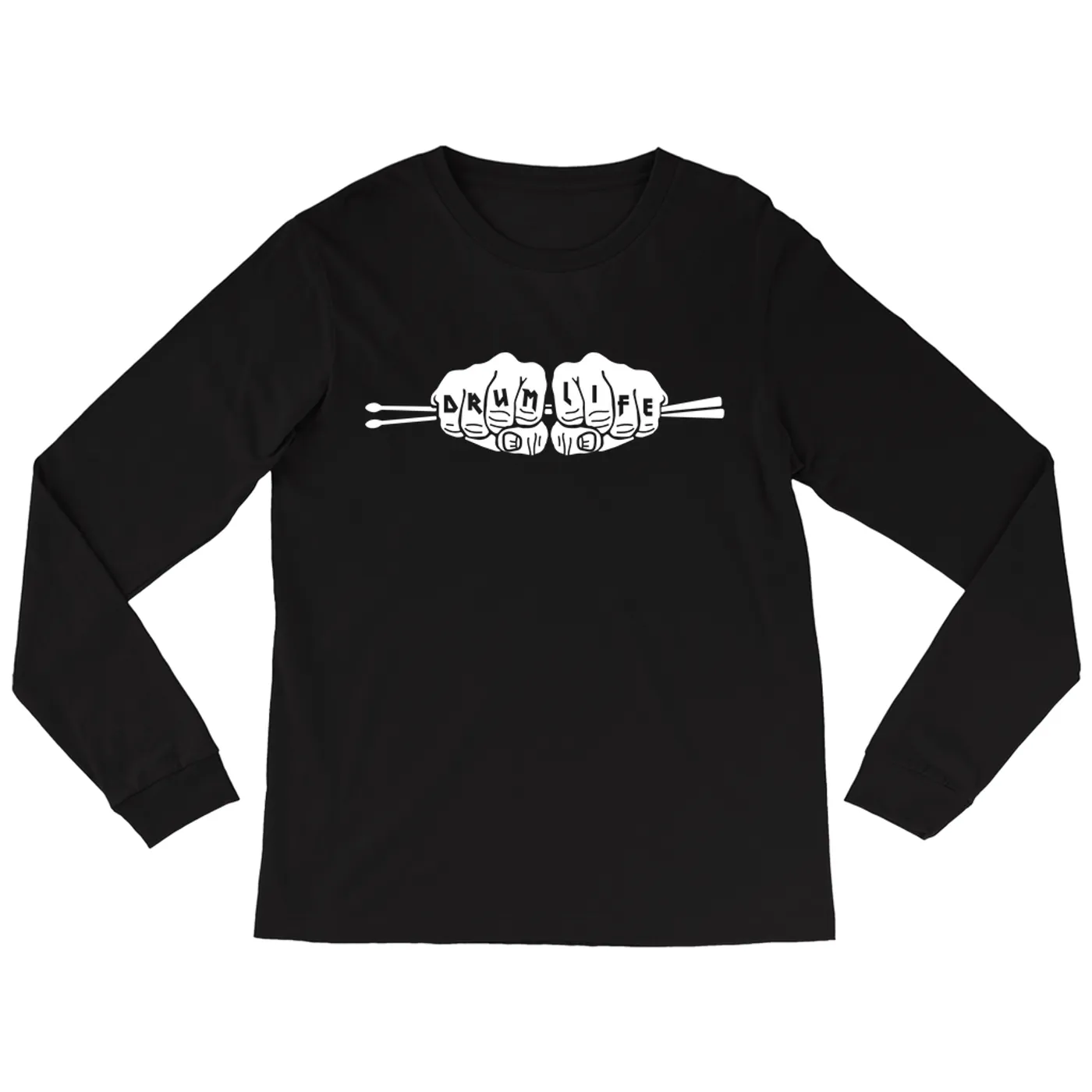 Merchbar Music Life Long Sleeve Shirt | Drum Life Knucks Merchbar Music Life Shirt