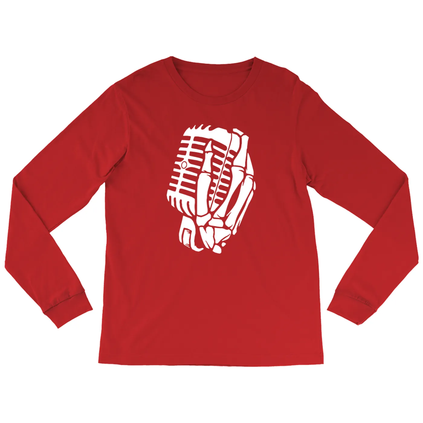 Merchbar Music Life Long Sleeve Shirt | Skelehands On The Mic Merchbar Music Life Shirt