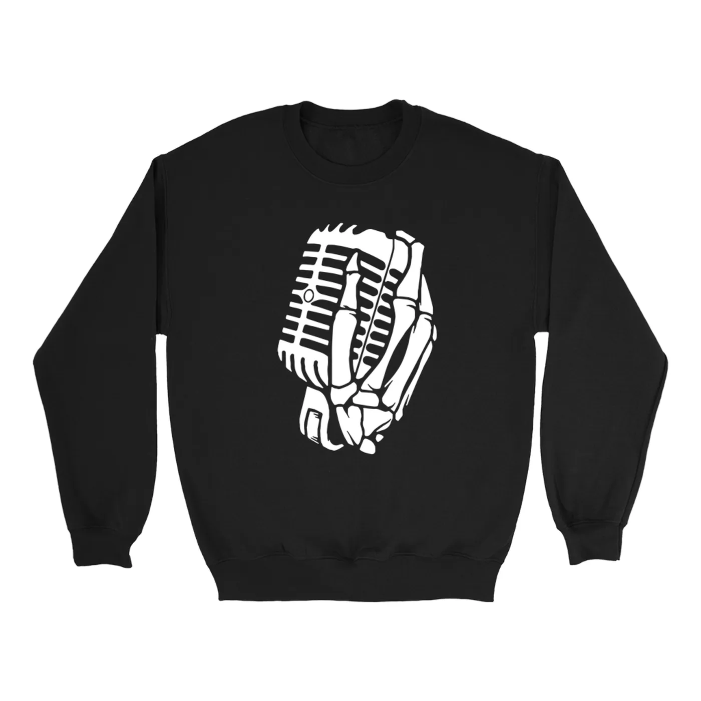 Merchbar Music Life Sweatshirt | Skelehands On The Mic Merchbar Music Life Sweatshirt