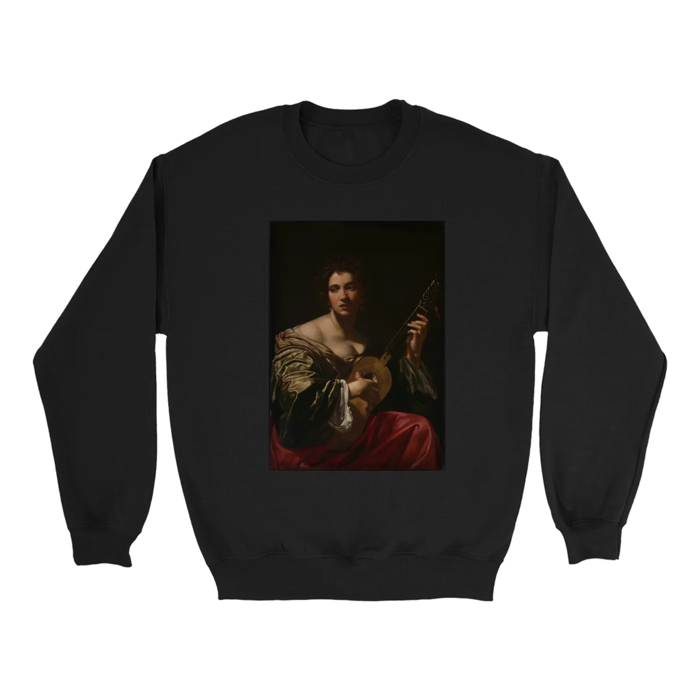 Merchbar Museum Series Sweatshirt | Woman Playing a Guitar Merchbar Museum Series Sweatshirt