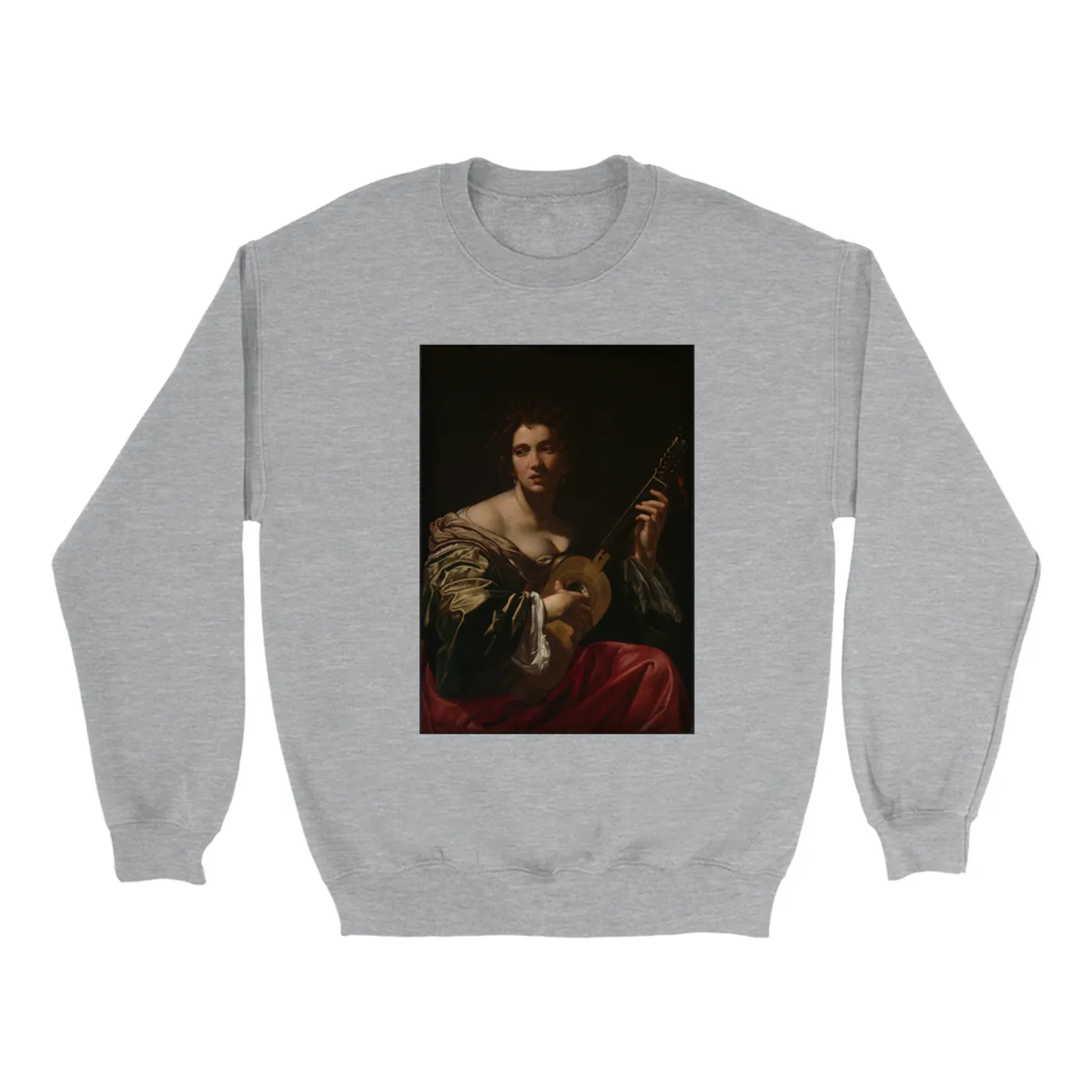 Merchbar Museum Series Sweatshirt | Woman Playing a Guitar Merchbar Museum Series Sweatshirt
