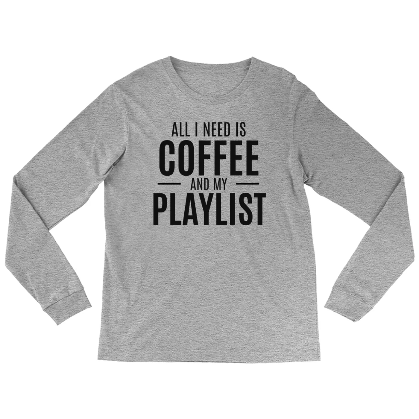 Merchbar Music Life Long Sleeve Shirt | All I Need Is Coffee & Music Merchbar Music Life Shirt