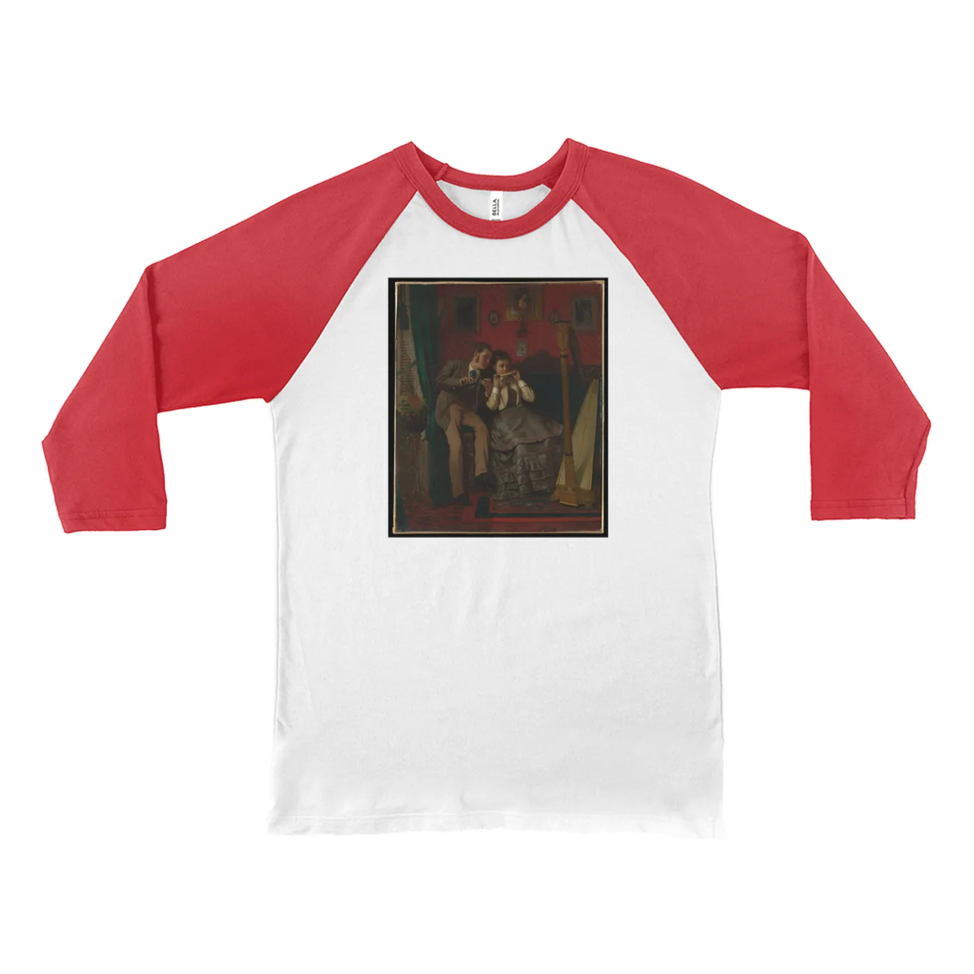 Merchbar Museum Series 3/4 Sleeve Baseball Tee | The Music Lesson Painting Merchbar Museum Series Shirt