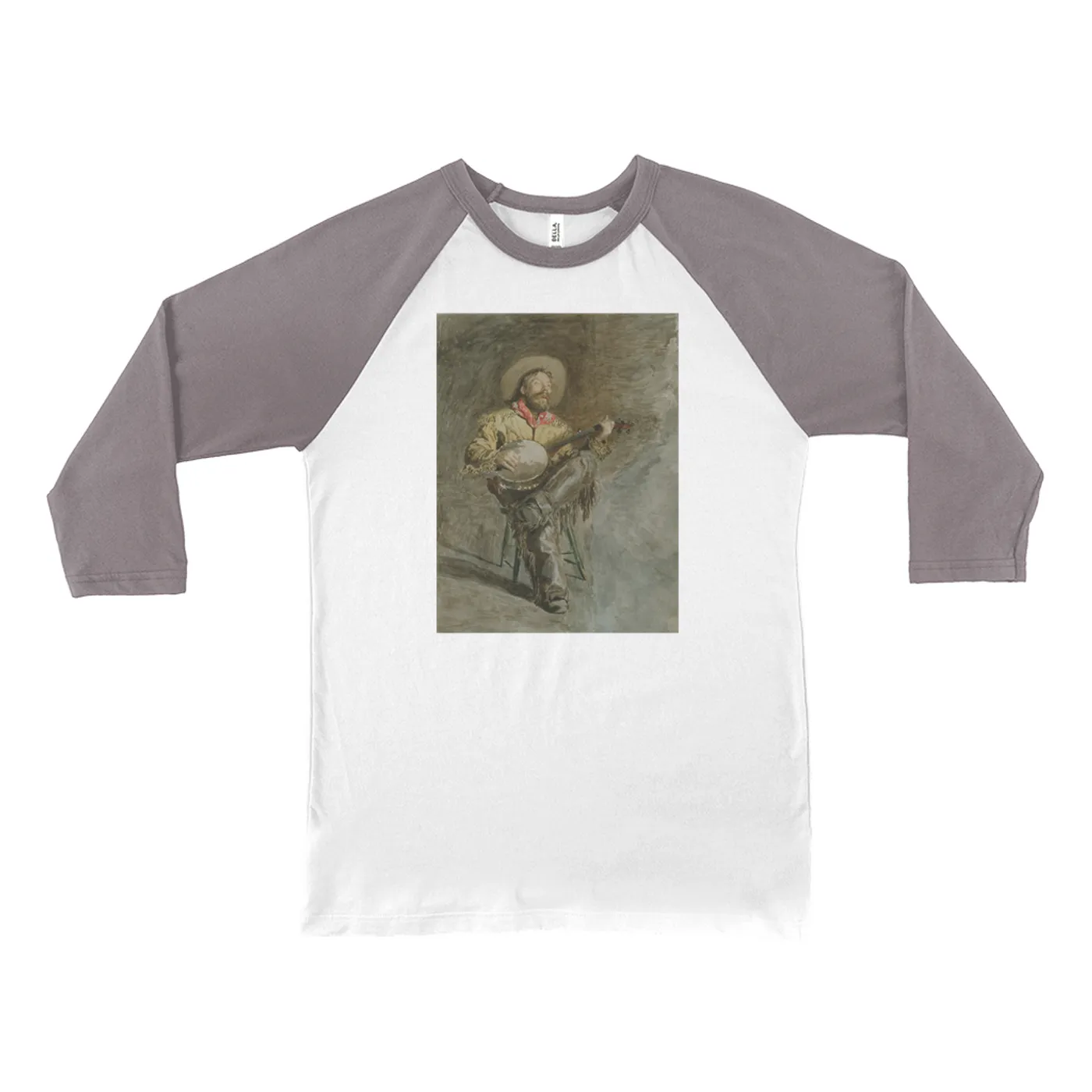 Merchbar Museum Series 3/4 Sleeve Baseball Tee | Cowboy Singing Merchbar Museum Series Shirt