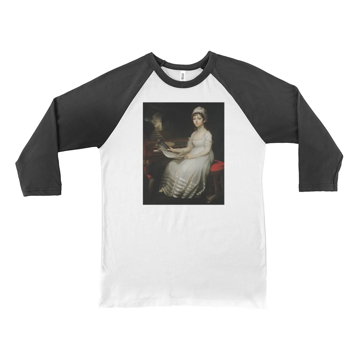 Merchbar Museum Series 3/4 Sleeve Baseball Tee | Portrait of a Young Woman Merchbar Museum Series Shirt