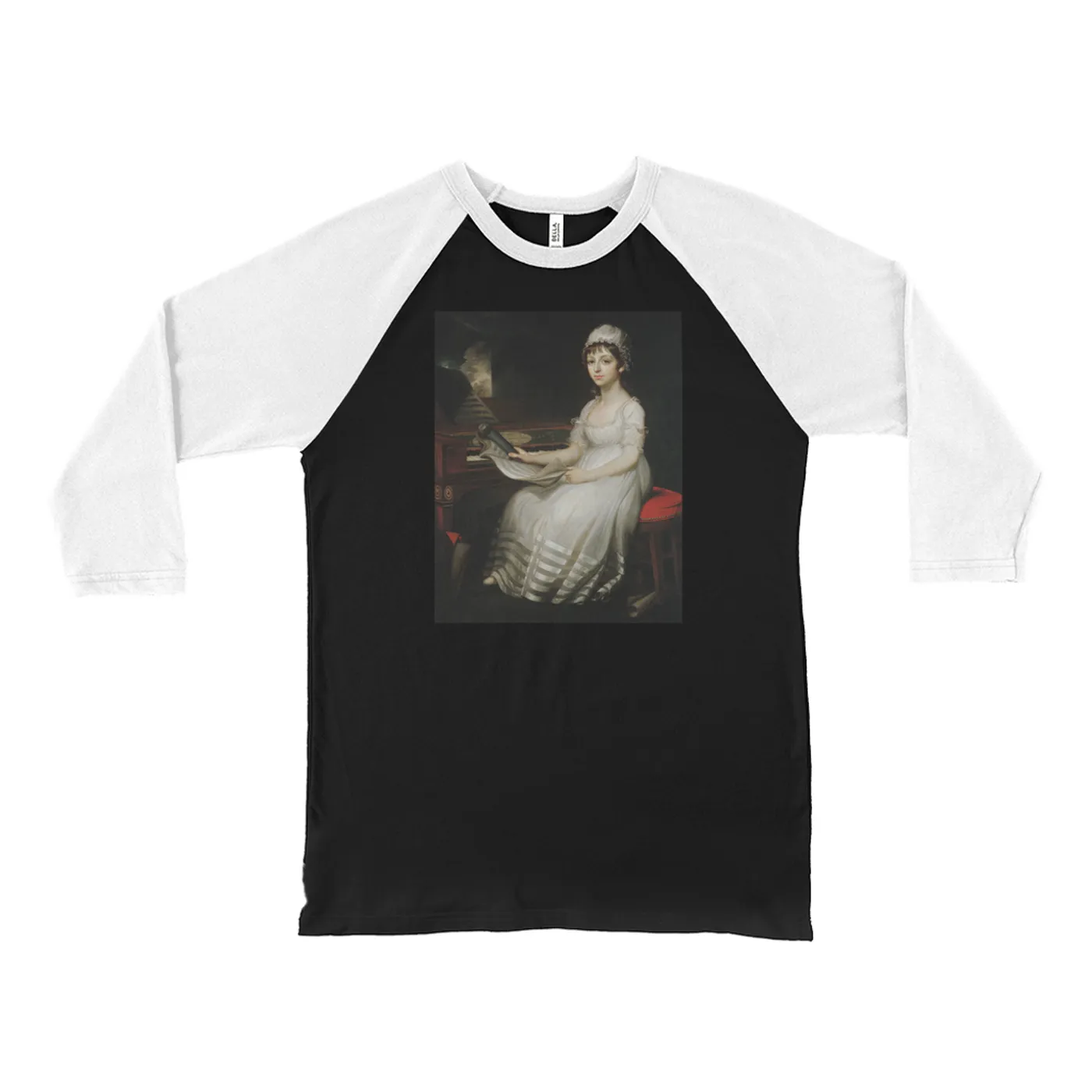 Merchbar Museum Series 3/4 Sleeve Baseball Tee | Portrait of a Young Woman Merchbar Museum Series Shirt