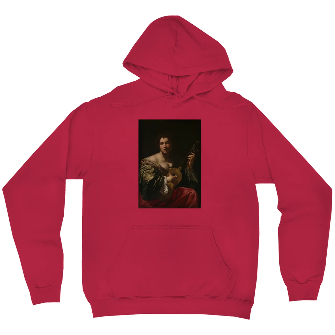 Merchbar Museum Series Hoodie | Woman Playing a Guitar Merchbar Museum Series Hoodie