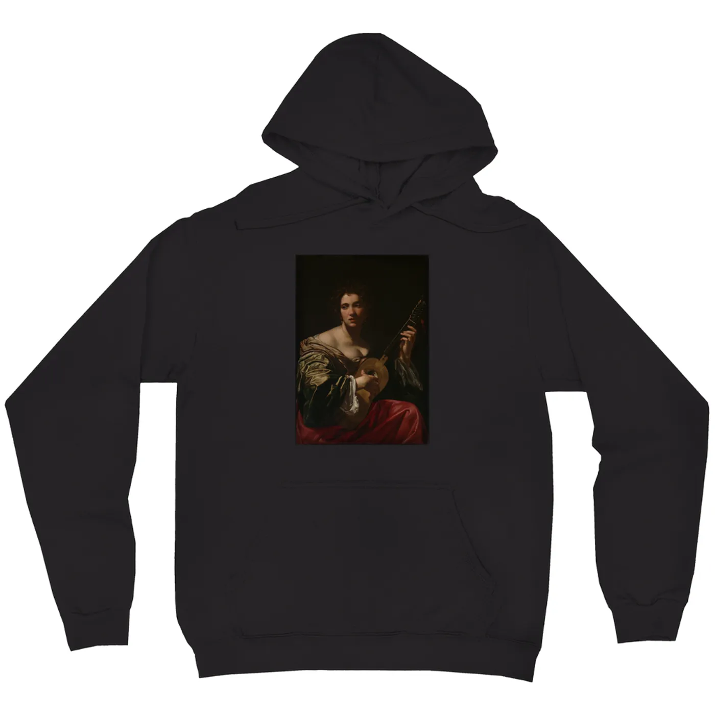 Merchbar Museum Series Hoodie | Woman Playing a Guitar Merchbar Museum Series Hoodie